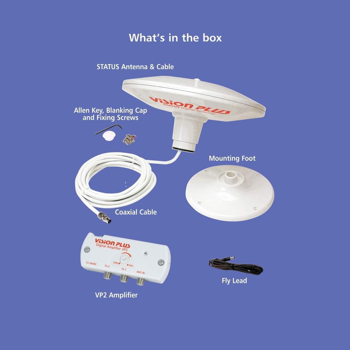 STATUS 350 Omni-Directional Antenna (10m Coax) with VP2 Amplifier for Digital TV - Image 5