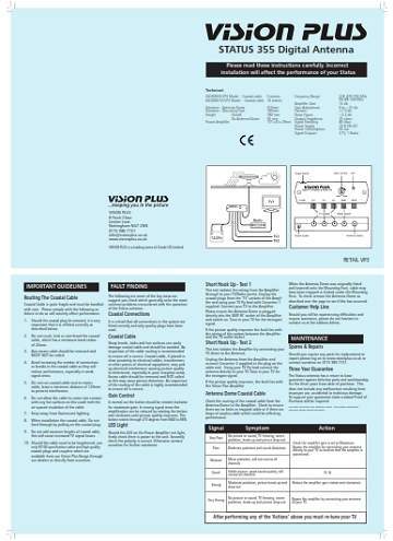 Status 355 Instructions